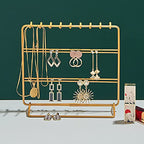 Jewelry Organizer, Jewelry Holder, Perfect Earrings, Necklaces and Bracelets Holder, Golden - color: Golden