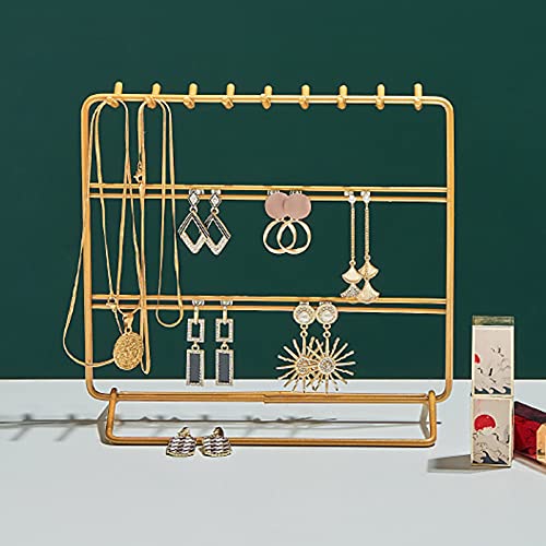 Jewelry Organizer, Jewelry Holder, Perfect Earrings, Necklaces and Bracelets Holder, Golden - color: Golden