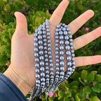 95pcs Adabele AAA Grade 4mm Small Natural Shell Pearl Loose Round Beads Freshwater Mother of Pearl Nacre 15 inch (Dark Silver) for DIY Craft Jewelry Making SP4-30 - color: Dark Silver, size: 4mm (0.16 inch)