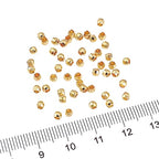 BEADIA 14K Gold Plated Laser Round Spacer Beads 3x3mm 50pcs for Jewelry Making Findings Non Tarnish - color: 14K Gold, size: 3mm Laser