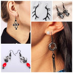 TOAOB 100pcs Earring Hooks Hypo Allergenic French Ear Wires with Ball and Coil 18mm Black Fish Hook Earrings Making Supplies Jewelry Findings - color: Matte black