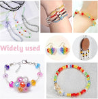 1000 Pcs Rondelle Faceted Glass Beads Crystal Glass Beads for Jewelry Making 4/6/8mm Faceted Briolette Rondelle Bead with Container for Earrings,Necklaces,DIY Beading Projects (Mix) - color: mix