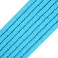 COIRIS 3400 Pcs Vinyl Heishi Beads Environmental Handmade Polymer Clay Spacer 6mm Disk Flat Beads for Surfer Chocker Necklace Bracelet Earrings Jewelry Making(RT-BlueC03) - color: C03, size: 6mm