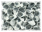 Czech 50-Piece Glass Beads, 6x9mm, Teardrop Transparent Crystal Clear - color: Crystal