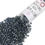 Miyuki Delica Seed Beads – Size 11/0 (1.6 mm), DB1052, Matte Metallic Blue, 7.2 g, Approx. 1440 Beads, Made in Japan - color: DB1052 - Matte Metallic Blue