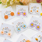 Flower Shape Polymer Clay Cutters Set – Molds and Clay Cutters for Polymer Clay, Floral Clay Earring Tools - color: C color