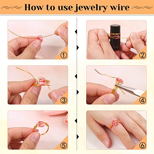 22 Gauge Jewelry Wire, Anezus Rose Gold Craft Wire Tarnish Resistant Copper Beading Wire for Jewelry Making Supplies and Crafting (Rose Gold, 49 Yards/45 Meters) - color: Rose Gold