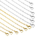 HARFINGTON 20 Pack 18 Inch Necklace Chains Bulk 2mm Gold and Silver Plated Cable Chains with Lobster Clasps for Jewelry Making - color: Gold and Silver, size: 18 Inch x 2mm