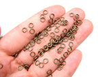 ALL in ONE 15 Gram/300pcs 4mm Antique Bronze Plated Open Jump Ring with 5 Gram Storage Box - color: Antique Bronze, size: 4mm