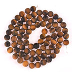 Natural Gemstone Loose Beads Matte Approxi 15.5 inch DIY Bracelet Necklace for Jewelry Making (6mm, Matte Yellow Tiger Eye) - color: Matte Yellow Tiger Eye, size: 6mm