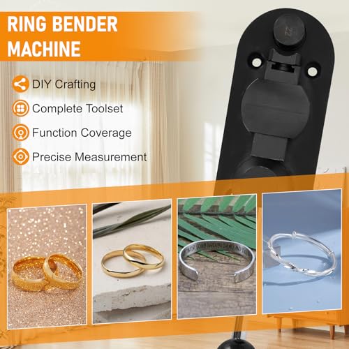18 Pcs Ring Bender, Complete Ring Bender Tool Rings Bending, Spoon Rings Maker Machine with Nylon Mold, Multi-Functional Ring Earring Bending Tool, Sizer Measuring Tools Suitable for Gift-Giving - size: 18-Piece Set