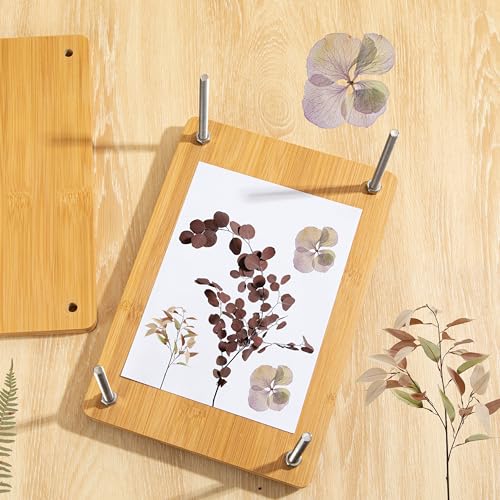 Bamboo Wooden Book Press for Bookbinding - Portable Bookbinding Machine and Book Press (11.6 x 7.9 inches) - style: Bamboo Book Press