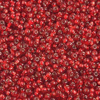 John Bead Czech Seed Beads 10/0 Silver Lined Light Red, 100g - color: Light Red