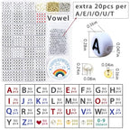 MIIIM 1920 Pcs Pony Beads Letters for Bracelets Making, Vowel-Rich Alphabet Kit with Minimized Rare Characters, 4x7mm Round Letter Beads, Numbers (White and Black) - color: Round White and Black