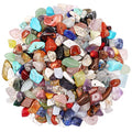 500 pcs Natural Chip Stone Beads, Multicolor 5-8 mm Irregular Gemstones Healing Crystal Loose Rocks Bead Hole Drilled for Jewelry Making Bracelet - color: Multicolor