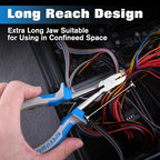 SPEEDWOX Long Reach Diagonal Pliers 6 Inches Mini Fine Wire Cutting Plier Slim Plastic Nippers Precision Side Cutting Micro Wire Cutters for Hard to Reach Narrow Spaces High Leverage Reduce Efforts - style: Diagonal Pliers