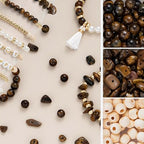 Xylise Jewelry Making Supplies Kit Natural Stone Beads for Irregular Natural Stone with for DIY Craft Bracelet Necklace Earrings for Adults (Tiger's Eye) - color: Tiger's Eye
