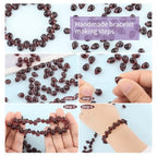 100pcs Burgundy Faceted Crystal Glass Beads 8x10mm, Shiny Teardrop Glass Beads for Jewelry Making, Crystal Beads for Bracelet Necklace Earring DIY Craft - color: Burgundy