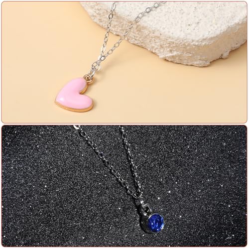 Hecila 20 Pack Necklace Chains Bulks Stainless Steel Necklace Chain with Lobster Clasps for Jewelry Making Silver Chain Necklaces 1.5mm Thin Cable Chains for Necklaces Pendants Making Supplies