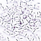 500Pcs Vowel Letter Beads I 6X6mm Individual Cube Alphabet Beads for Friendship Bracelets Making - color: Square - I