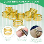 Yauhar 1166Pcs Jewelry Making Supplies Kit Contains Silver & Gold Earring Findings, Lobster Claw Clasps, Necklace Extender Chain, Beading Wire and Jewelry Pliers for DIY and Repair