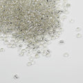Transparent Silver Lined Beads Size 6/0 Crafts Glass Seed Beads 4mm for Jewelry Making (Total About 100g About 1200pcs) - color: Transparent with Silver Lined, size: 4mm