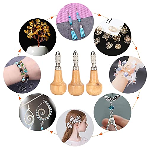 Single End Pin Vise, 3 Set Graver Type Chuck Single End Lock Nozzle Pin Vise Gold Jewelry Production Making Tool For Carving DIY Woodworking Electronic Assembly Model Making