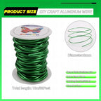 Aluminum Craft Wire,8 Gauge (3mm) Grass Green Bendable Wire,32 Feet Continuous Roll for Jewelry Making,Sculpting,Floral & Armature Projects - size: 8 Gauge 32FT, style: Grass Green