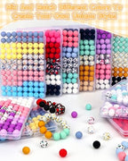 100 Pcs 15mm Silicone Beads for Keychain Making, Bee Silicone Beads Bulk Round for Bracelets Pens Crafts Jewelry Making (Bee) - color: Bee