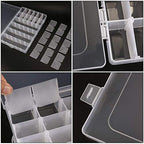 Umirokin Small Parts Organizer Box 2 Pack, 36 Grid Bead Organizer with Adjustable Dividers, Plastic Organizer Box for Screws, Jewelry Making, Craft Storage, Fishing Tackle, Clear Compartment Container - size: 36 Grids 2 Packs