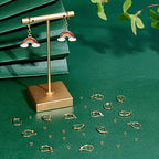 Beebeecraft 1 Box 20Pcs Leverback Earring Findings 18K Gold Plated French Earring Hooks 15.6x10mm Ear Wire Clip Earring Connector with 20Pcs Open Jump Rings for Jewelry Making - color: Gold Leverback Earring