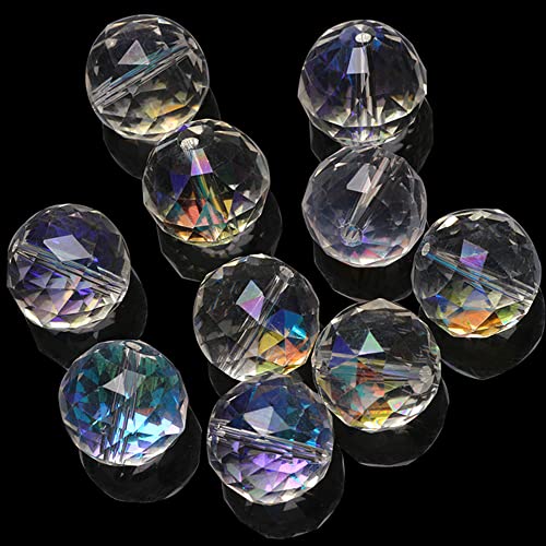 300PCS 6mm Rondelle Faceted Crystal AB Glass Beads for DIY Crafts, Jewelry Making - color: Crystal AB, size: 6mm/300pcs