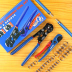 OURU 2 IN 1 Ratchet Pex Crimping Tool Cinch and Remove Combo Function Pex Pipe Crimp Tool from 3/8" to 1" Pex Crimper with Pex Cutter and Stainless Steel Pex Clamps 1/2" 25PCS,3/4" 10PCS - style: 2pcs Pex Tool Kit