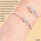 925 Sterling Silver Magnetic Necklace Clasps and Closures,Mini Bracelets Clasp Converter Gold and Silver Chain Extender for Jewelry Making Supplies - color: 4Pcs Silver