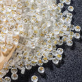 ToBeIT 1000pcs Transparent Alphabet Letter Beads Gold Acrylic Beads Round 4X7mm Letter Beads Jewelry Making Charms for DIY Bracelet Necklace Craft Making (bgtransparent-Gold) - color: bgtransparent-gold