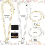 Wurosi 32 Pcs 18K Gold Plated Chain Necklace Bracelets Kit, Paperclip Chains, 18 Inch Bulk Charm Necklace Chain for Jewelry Making, Paperclip Bracelets for Women - color: 32 PCS 18K Gold+Silver