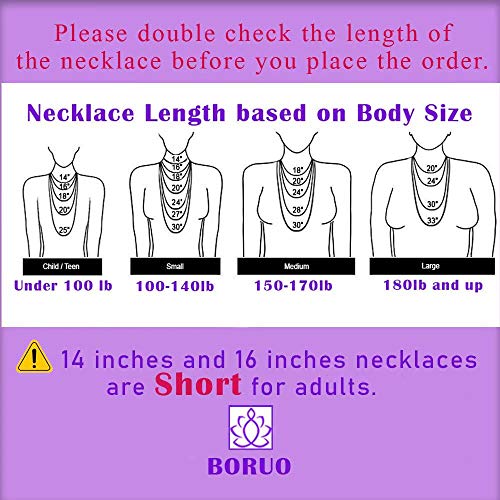 BORUO 925 Sterling Silver Cable Chain Necklace| Waterproof 14K Gold Plated Cable Chain | 1mm 1.5mm Italian Silver Necklace with Lobster Claw Clasp 14-30 Inch - color: Waterproof White Gold Plated Stainless Steel 1mm, size: 30 Inch
