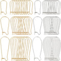 1 Box 120Pcs 6 Style Silver Kidney Earring Hooks Stainless Steel Earring Findings Bulk U Shaped Real 18K Gold Plated Ear Wires Long Teardrop Dangle Earring Wires for Jewelry Making Supplies - color: Gold, Stainless Steel Silver