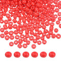 HARFINGTON 2000Pcs Small Glass Beads 6/0 4mm Loose Tiny Round Small Beads for Bracelet Earring Rings Jewelry Making, Red - color: Red
