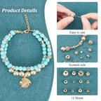PH PandaHall 120pcs 14K Gold Spacer Beads 4/5/6/8mm Beads Brass Round Beads Metal Loose Beads Long-Lasting Spacers for Clay Bead Summer Bikini Beach Layered Stackable Necklace Bracelet Jewelry Making