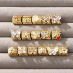 Italian Charms Bracelet Sets with 1Pcs Starter Brascelet 9Pcs Charms 9mm Italian Modular Charm Bracelet DIY Module Jewelry Gifts - color: A-Starter Bracelet Set-20Pcs Gold 2