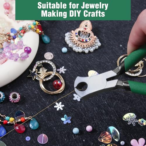 4.5 Inches Mini End Cutting Pliers PVC Handles End Nipper Jewelry Pliers Nail Puller Tool for Installing Carpenter Jewelry Making Tool for Crafts DIY Working - style: End Cutting Pliers