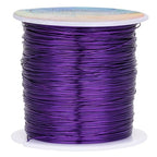 203 Feet Tarnish Resistant Copper Wires 24 Gauge/0.5mm Jewelry Craft Wires Beading Wire for Jewelry Making, Wire Wrapping and Crafting (Purple) - color: Purple, size: 24 Gauge