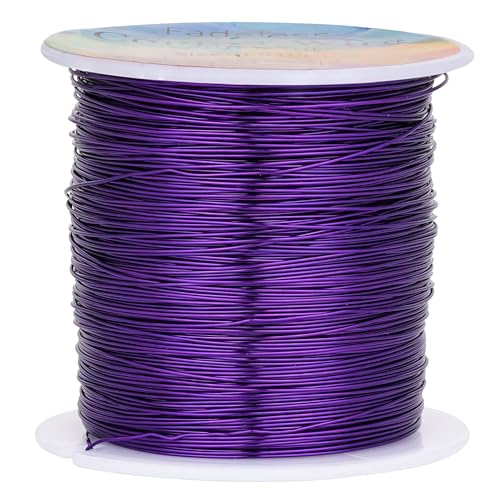 203 Feet Tarnish Resistant Copper Wires 24 Gauge/0.5mm Jewelry Craft Wires Beading Wire for Jewelry Making, Wire Wrapping and Crafting (Purple) - color: Purple, size: 24 Gauge