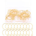 BEADIA 18K Gold Plated Earring Hooks Round 20mm 40pcs for Jewelry Making Findings - size: Round Hooks 20mm