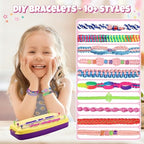 Bracelet Making Kit for Girls 6-12, Friendship Bracelet Beads Elastic String DIY Arts & Crafts Bulk Toy Set, Jewelry Maker Tool, Popular Christmas Birthday Gifts for Kids Ages 7 8 9 10 11 (169PCS) - style: 169PCS