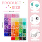 1500 Pieces 5 * 8mm Abacus Glass Beads for Jewelry Making,48 Colors Special Glass Beads Friendship Beads for Bracelet Necklaces Making and DIY Crafts,Great Gifts for 6-Year-Old Girls