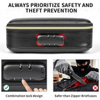 Fireproof Travel Jewelry Organizer Case with Lock, Portable Jewelry Binder with 6 Detachable Loose-leaf Pages, Clear Storage Book for Necklaces, Earrings, Rings & Bracelets (Bag Only)