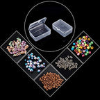 SATINIOR 12 Pack Clear Plastic Beads Storage Containers Box with Hinged Lid for Beads and More (3.54 x 2.36 x 1.26 Inch) - size: 3.54 x 2.36 x 1.26 Inch