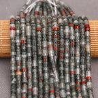 BONNY BOXX 150PCs Natural African Bloodstone Spacer Beads, Loose Semi Precious Flat Round Gemstone Heishi Disc Stone Beads for Beading Jewelry Making 4mm*2mm - color: African Bloodstone, size: 4MM*2MM